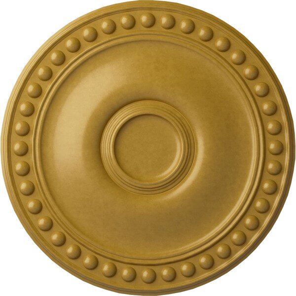 Ekena Millwork Foster Ceiling Medallion (Fits Canopies up to 5 5/8"), Hand-Painted Iridescent Gold, 19 1/8"OD x 1"P CM19FOIGS - main